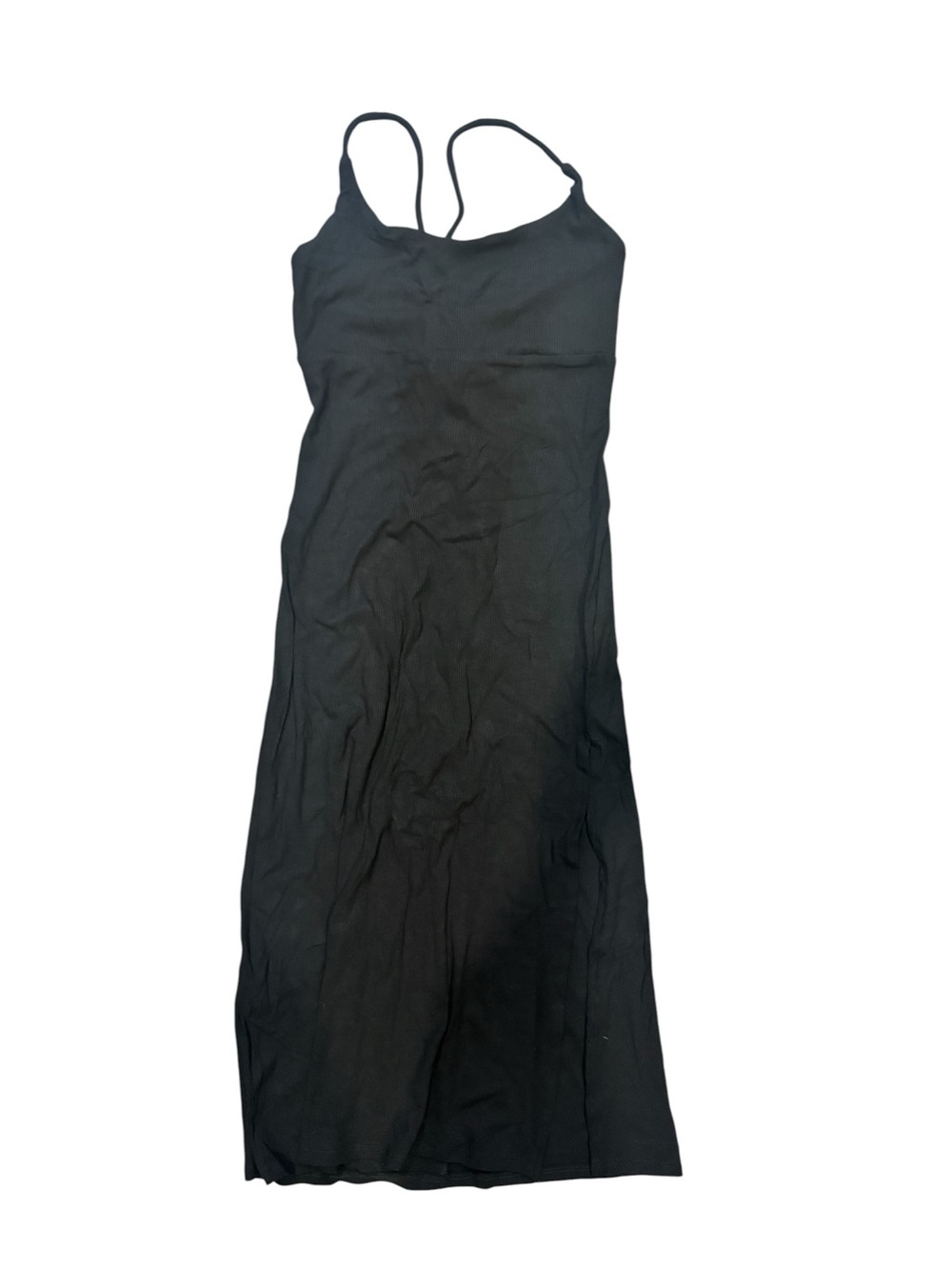 Black Spaghetti Strap Midi Dress